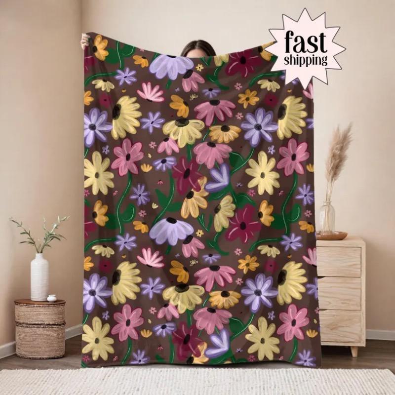 

Flower Piano Surprise Song Throw Blanket It Was Rare Acoustic Teenage Girl Christmas Gift Woven Tapestry Showgirl 30x40in