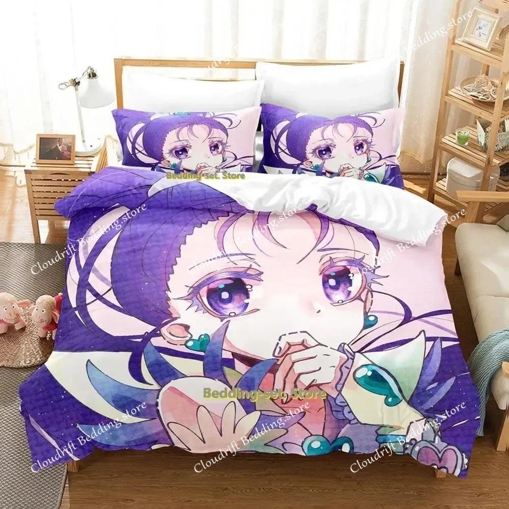 Anime New Pretty Cure Bedding Set Single Twin Full Queen King Size Bed Set Adult Kid Bedroom Polyester Duvet Cover Sets