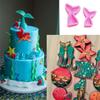 Mini Tail Mermaid Silicone Mold For Cake Decorating Baking Chocolate Mold Pink