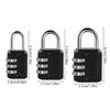 3pcs 4-digit Password Lock, Padlock, Luggage Anti-theft, Wind and Rain Resistant, Outdoor Gym Security, Password Lock, Door Lock