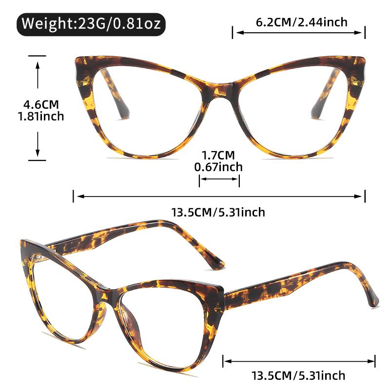 New Classic Black Cat Eye Anti Blue Light Glasses, Lightweight Frame Fashion Eyewear for Women, Ideal for Office & Daily Wear