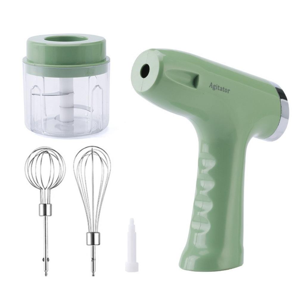 

Wireless Hand Mixer 2in1 Garlic Chopper Portable Electric Egg Beater зелений