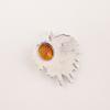Natural Citrine Gemstone 925 Sterling Silver Jewelry Oxidized Bee Pendant 1.49" CP-28-1