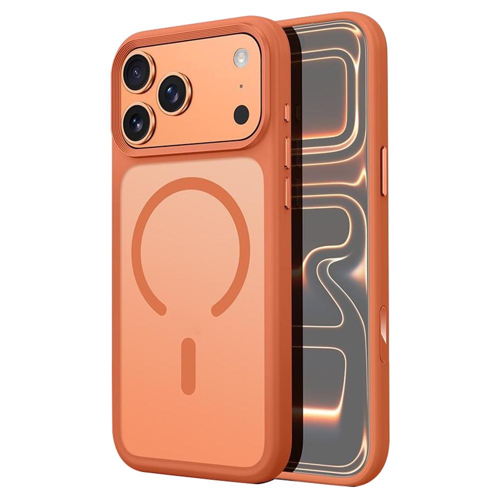 For iPhone 17 Pro Magnetic Phone Cover Skin Touch TPU + PC Shockproof Back Case Compatible with MagSafe