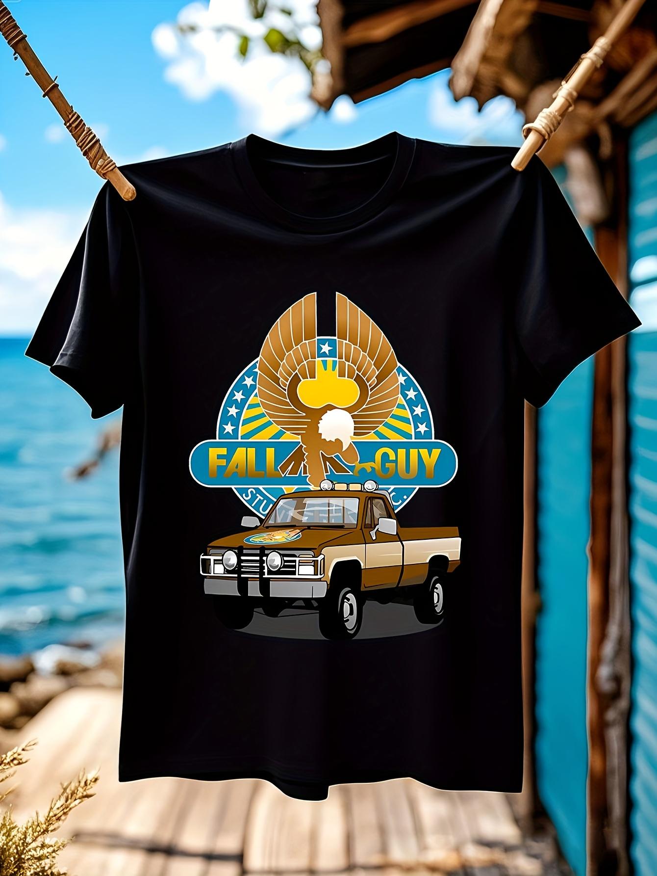 Fall Guy Insignia Black Graphic Tshirt Graphic Tshirt - B... XXXL