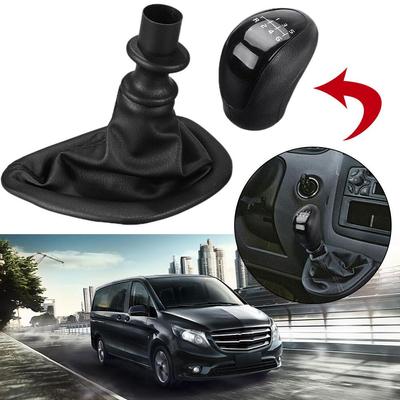 Pour Mercedes W639 VITO 2003-2010 Pommeau de levier de vitesse 6 vitesses anti-poussière avec couvercle Colliers de levier Pièces de levier Intérieur de vitesse Poussière E1W6