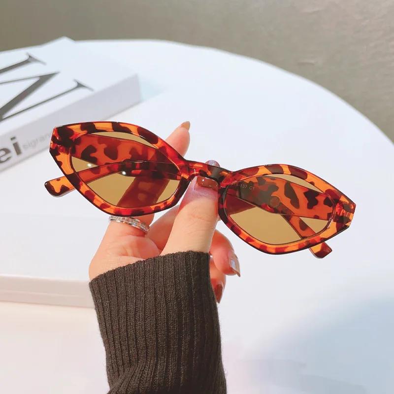 Fashionable Rhombus Small Frame Uv400 Sunglasses Sun Protection Trend Unisex Party Gatherings Stage Performances Glasses