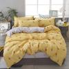Washed Cotton Four-piece Set Spring and Autumn Quilt Cover Sheet Bed Single Three-piece Bedding Sets