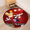 Custom Name Rayman Printed Round Rug Carpet Chair Rug Area Rug Entryway Doormats,for Office Chair Living Room Bedroom Kitchen Room.