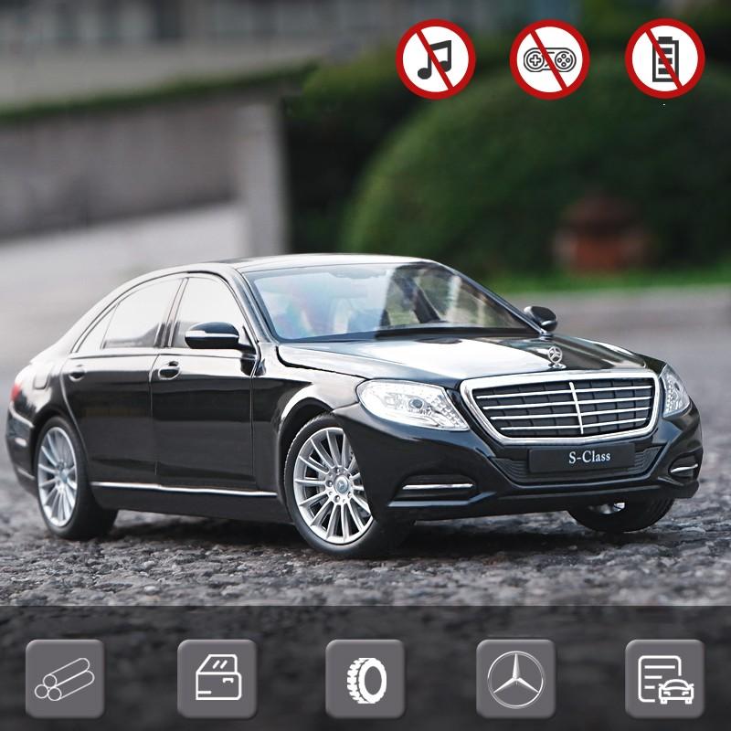 Welly 1/24 Mercedes-Benz Classe S S500 Modello di Auto in Lega Diecast Metallo Veicoli Giocattolo Modello di Auto Alta Simulazione Collezione Regali per Bambini
