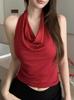 Pure Desire Spicy Girl Halter T-Shirt - Slim, Sexy, Low-Cut, Sleeveless for Women, Summer Trend