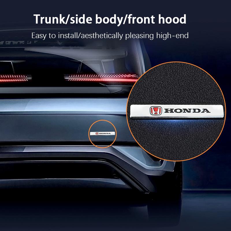 Hbdf4 Car Leaf Metal Stickers Auto Decoration Accessories For Honda Civic Accord Fit Jazz Pilot CRV Odyssey Passport City Shuttle HRV