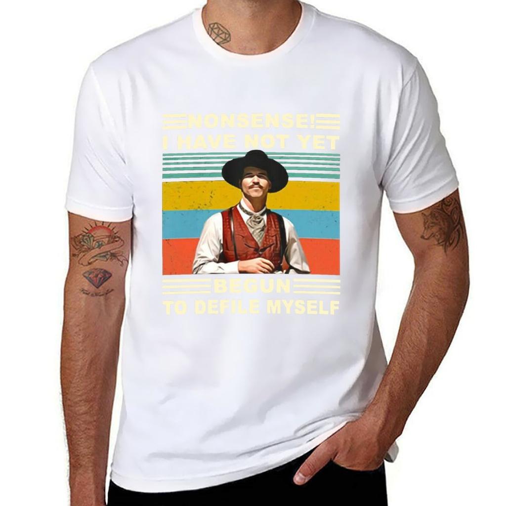 Doc Holliday Tombstone I Have Not Yet Begun To Defile Myself Vintage Tshirt Big Size Simple Tshirt