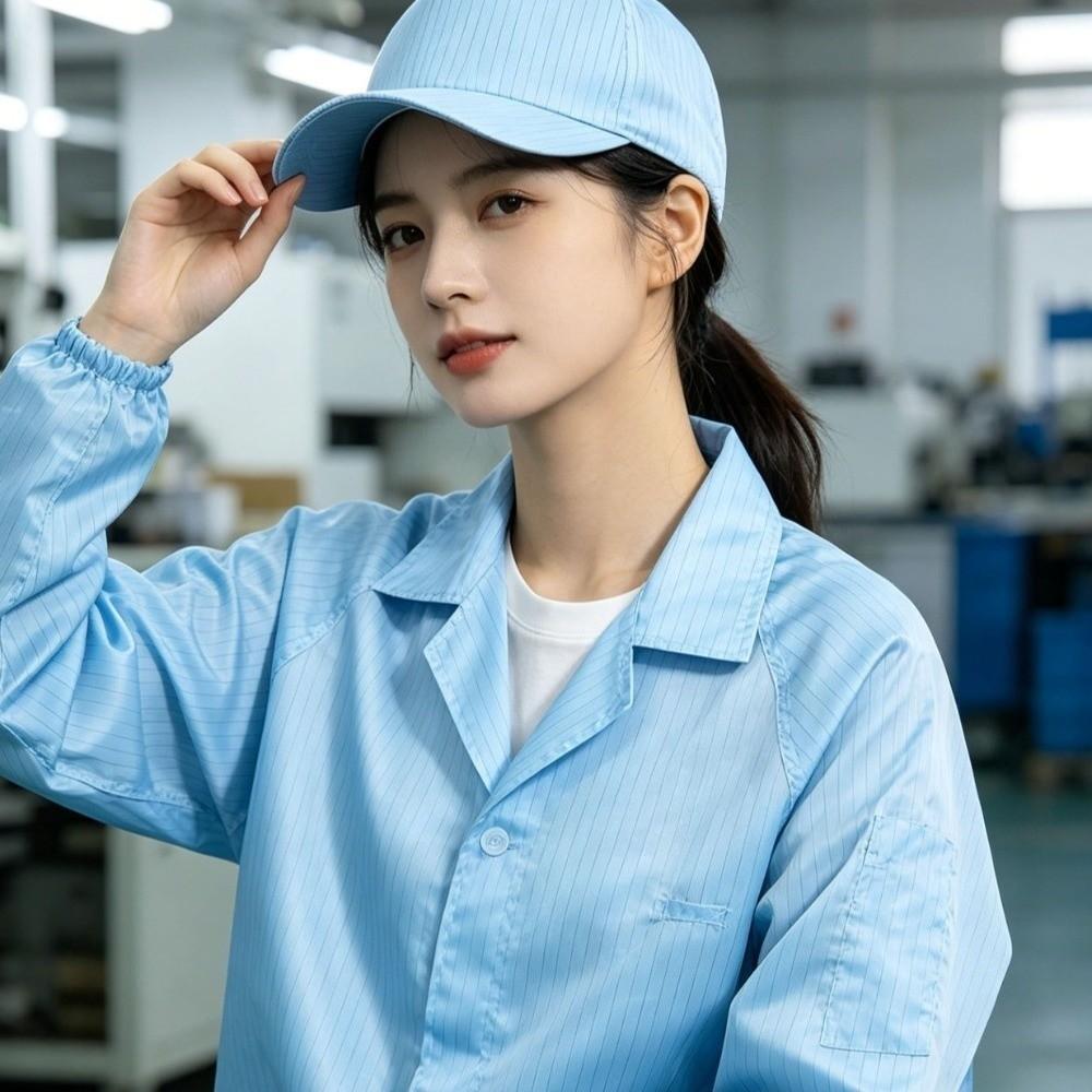 Anti Static Work Hat Hard Tongue Chef Hat Hygienic Baseball Cap  Dust Free Workshop