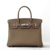 Medieval Retro Bag Leather Togo Lychee Pattern 25cm/30cm European and American Style Hand Bag