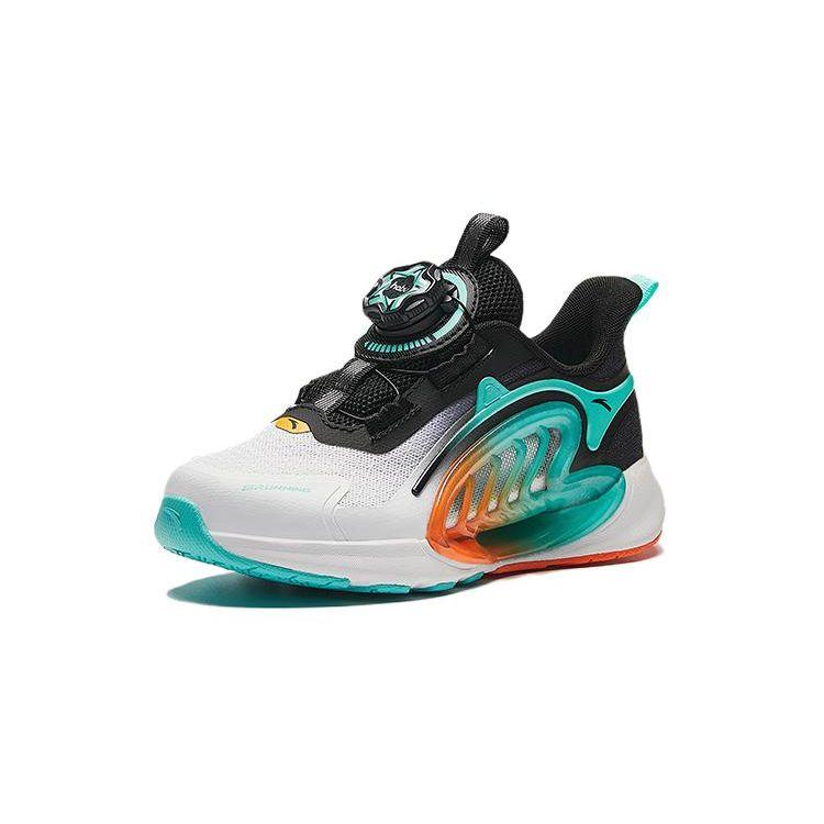 Anta Kids Monthly 2.0 Fitness Test Non-Slip Shock Absorbing Breathable Low-Top Running Shoes Kids Sneaker White Blue Black 312429902-3