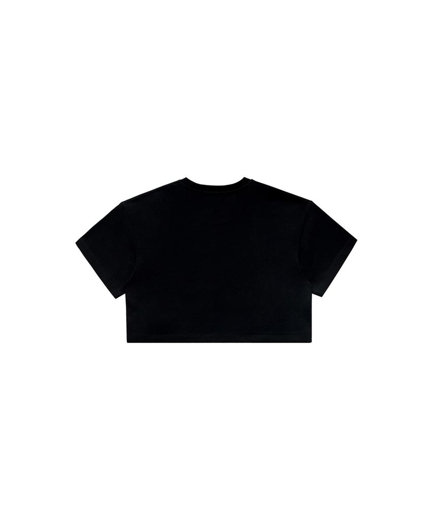 Meuameu Logo Wide Crop T-Shirt