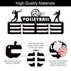 1PC Wall Mounted Volleyball Medal Display Rack Storage Holder for Family Badges Athletes Competitors Organizer for Sports Awards