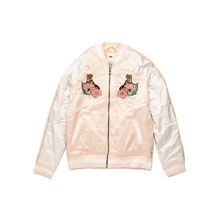 

Vans Женская бейсбольная куртка с цветочной вышивкой Топы Розовая VN0A3D7LQIP L