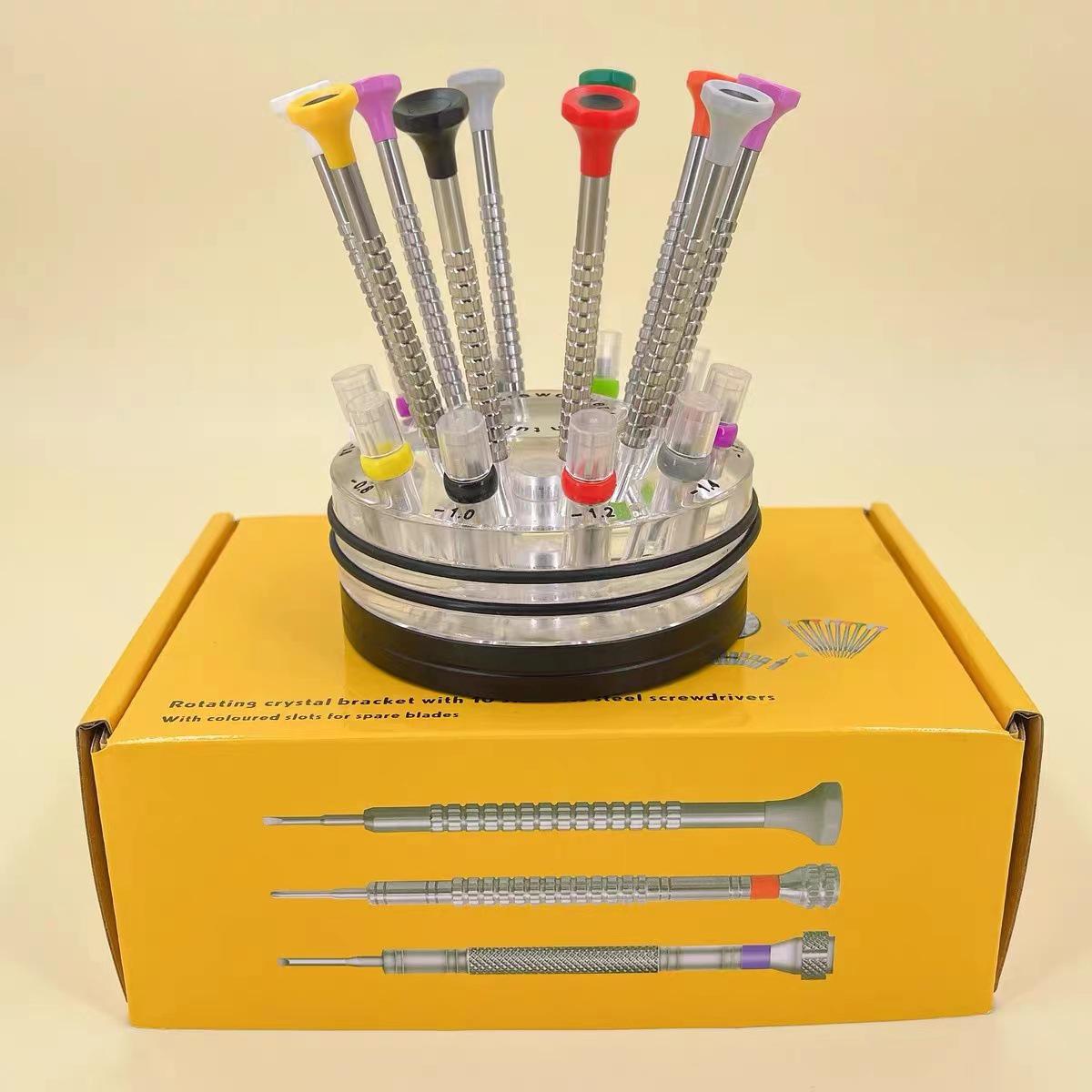 Precision Watch Repair Screwdriver Set: Mini Phillips & Flathead Bits