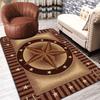 Brown five-pointed star Rug Floor Mat for Living Room or Bedroom Soft and Comfortable Carpet a Gift for Birthday and Holiday.MFF0918636