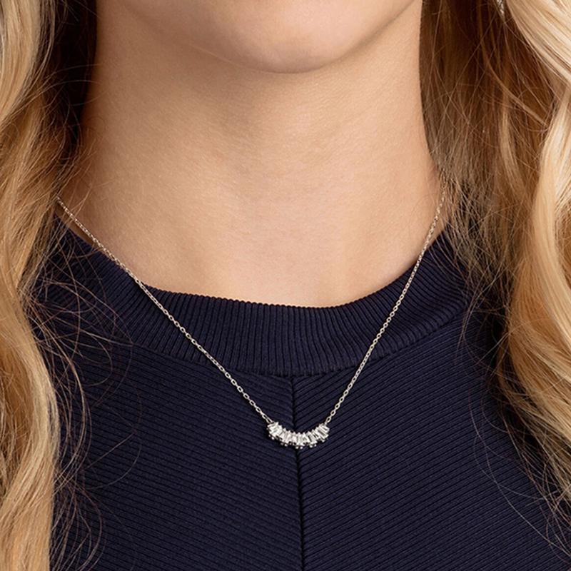 Swarovski Sunshine Rhodium Plated Necklace Women's White Gold 5472490