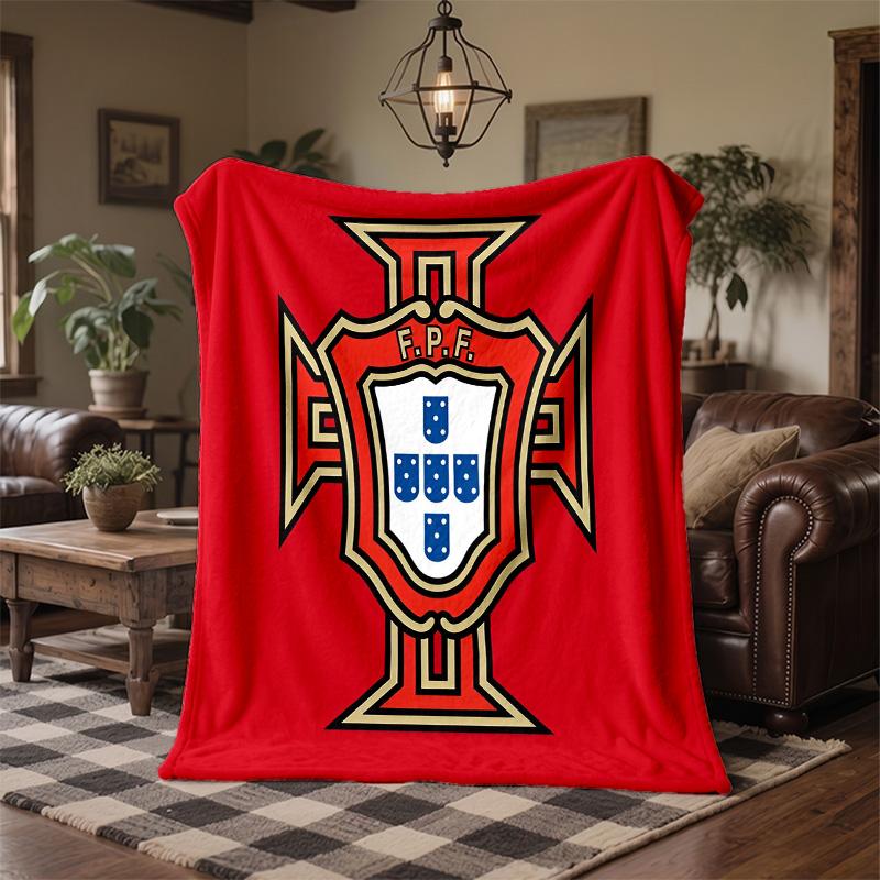 Portugal national football team Print Flannel Blanket Soft Warm Sofa Bed Throw Blanket For Home Office Bedroom