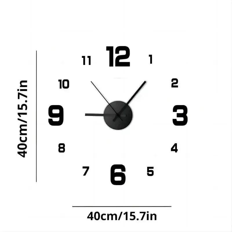 Decoration for Bedroom Clocks Clock Wall Decor Creativity DIY Room Ornaments Garden Home Decorations Frameless Elegant Digital