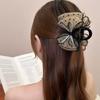 3pcs Shuidian Mesh Hair Grab Bow Shape Grab Clip Niche High-end Feeling Sweet and Cool Style Daily Styling Back Of The Head Clip