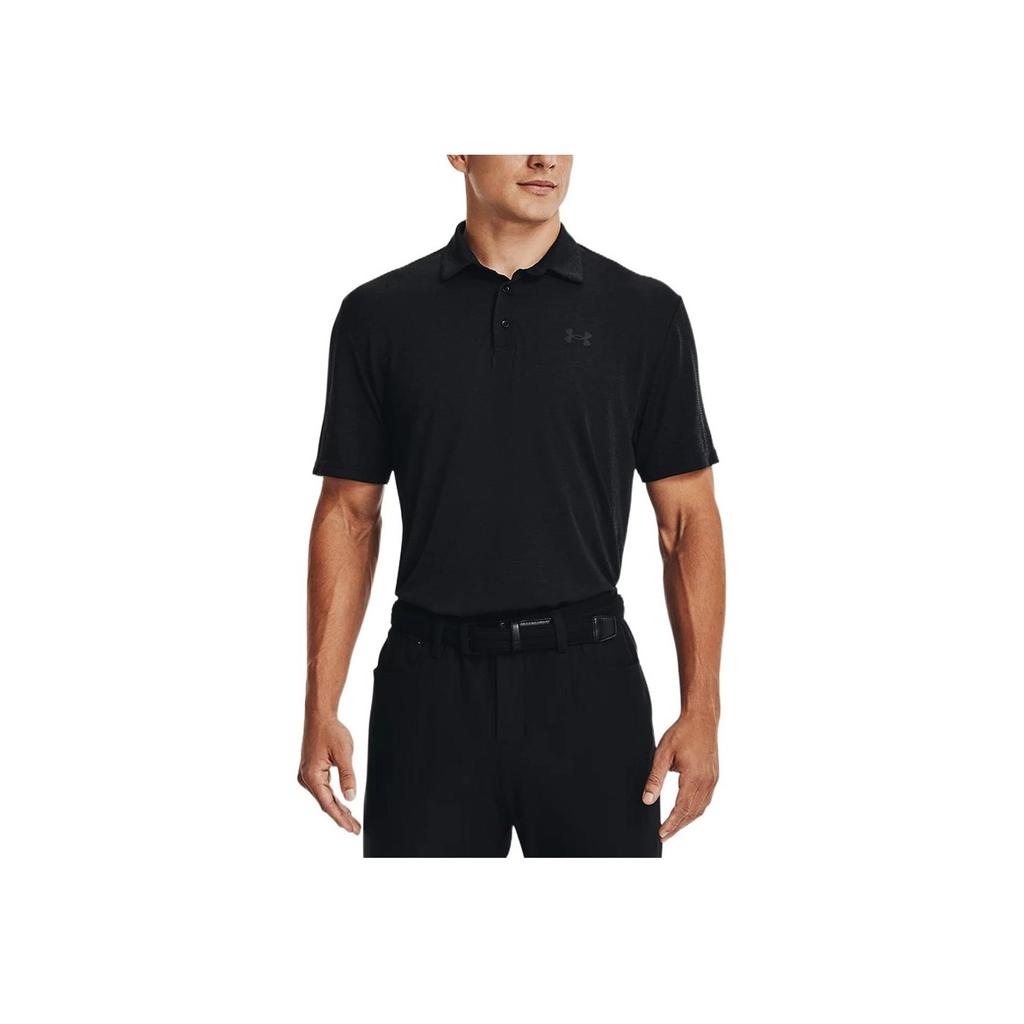 Under Armour Vanish Seamless Logo Print Loose Short Sleeve Polo Shirt Men Polo Shirts Black 1370098-001