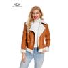 Fall Winter New Padded Leather Jacket Women Warm Long-sleeved Lapel Coat Casual Jacket Women's Jacket