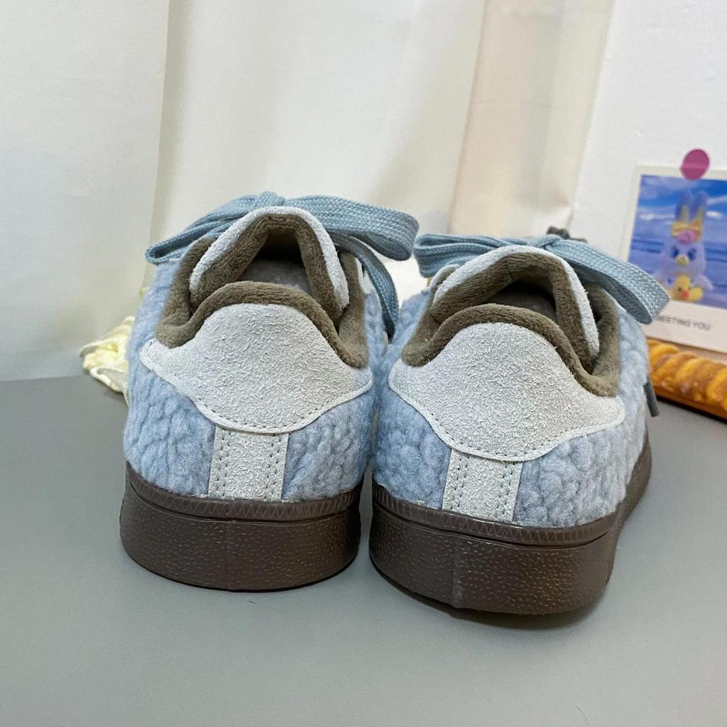 Dexun shoes women's winter velvet little white shoes versatile soft-soled running shoes casual sports shoes flat 5097M