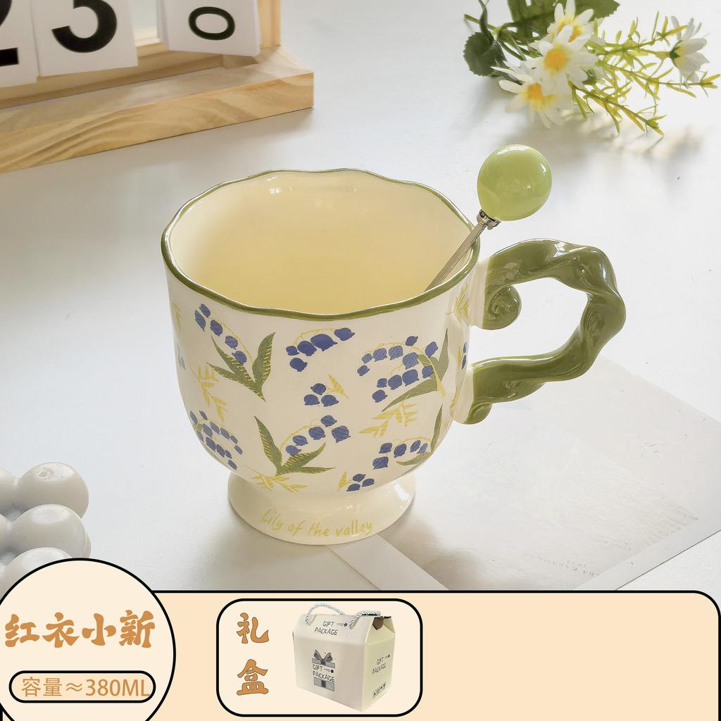 Creative ceramic cup mug large capacity girls high value cup souvenir birthday gift water cup coffee cup