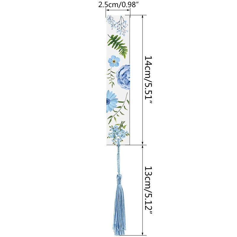 Cute Flower Acrylic Bookmarks Clear Floral Book Markers with Colorful Tassels for Women Kids Teacher Book Lovers 8 Style