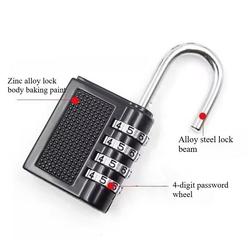 1Pcs Combination Lock Resettable 4 Digit Padlock with Combination Waterproof and Heavy Duty Combination Padlock Outdoor