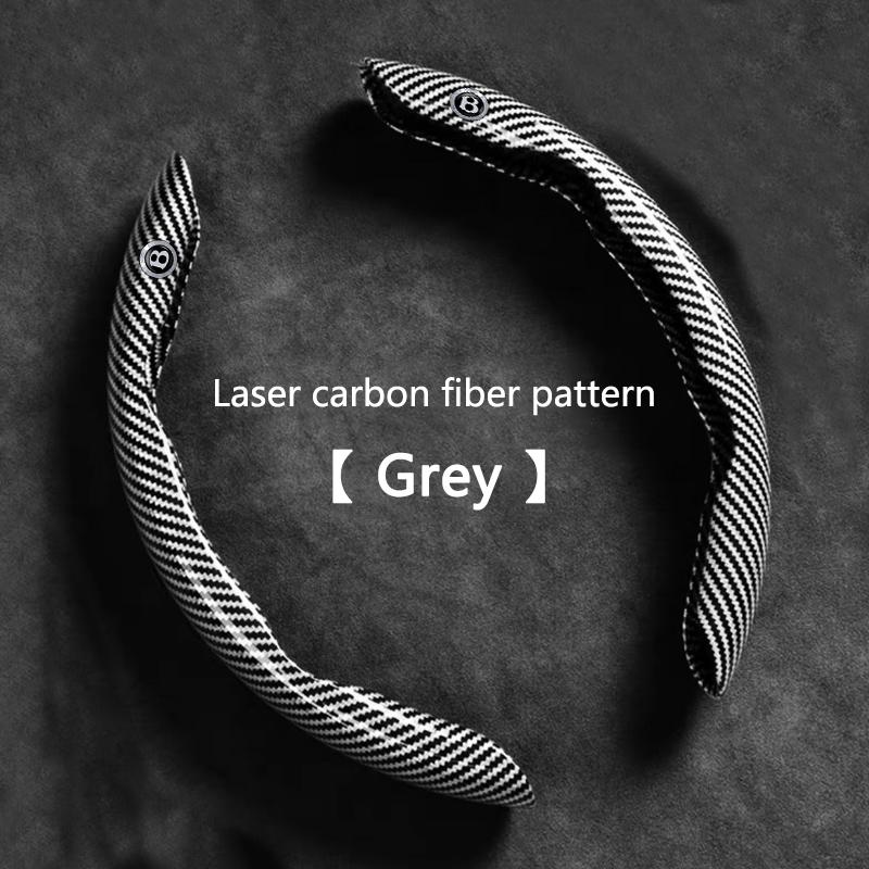 Car Anti-Slip Grip Steering Wheel Cover 2PCS Carbon Fiber for New Bentley Flying Hurtling Spur Continental GT Bentayga Mulsanne