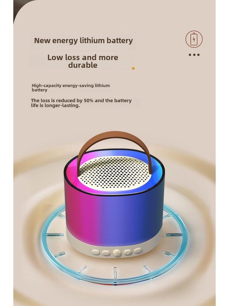 Tragbarer K52 Dual-Mikrofon Bluetooth-Lautsprecher für Outdoor- und Heim-Karaoke