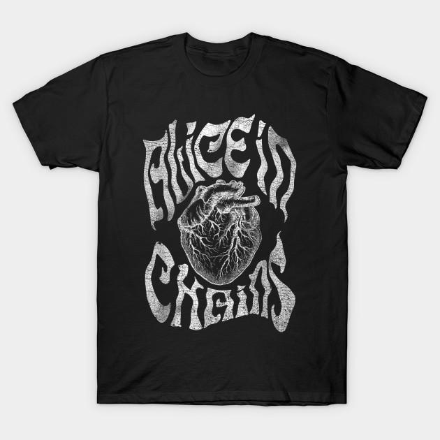 

Мужская черная футболка с принтом Alice In Chains Печать на трансферной бумаге без вырезания Хлопковая футболка 2XL чёрный