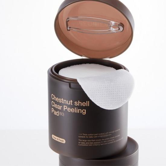 Mediheal Smoothing Peeling Pads – 60 Pads, 240ml, Chestnut Shell Extract, Exfoliating Care