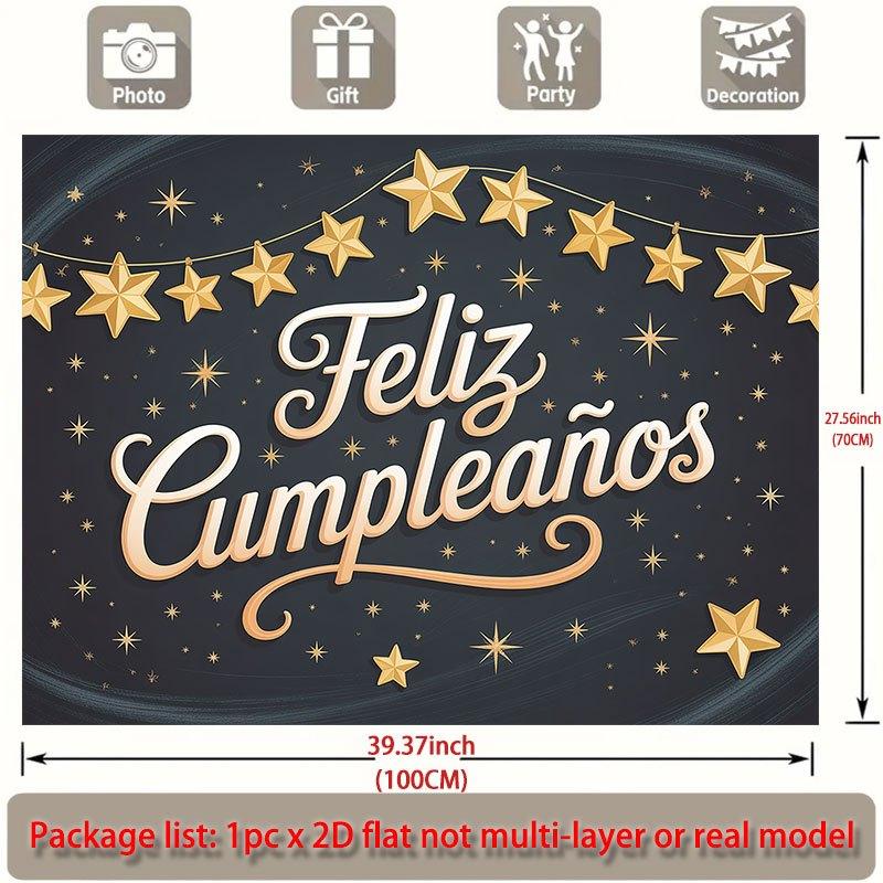 Party Backdrop Flat Feliz Cumpleaos Events Wedding Coming Ceremony Four Season Photo Background Decor Front Door Decor Celebrations