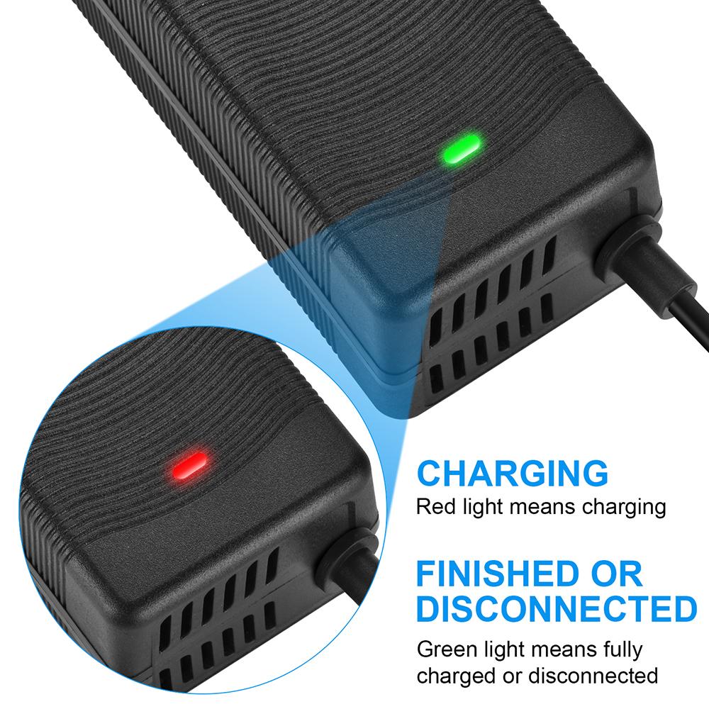 67.2V 2A Charger 16S Li-ion Battery 110V-240V 60V Charger Output 2A for 60V Lithium Health Care 59.2V GX16 3-Prong Plug Jack