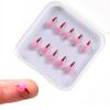 5pcs 10 Pcs/box Translucent Tungsten Bead Core Hard Egg Fly Glo Bug Fly Fishing Flies Lures Size 12#