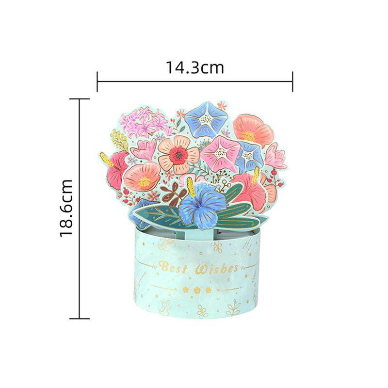 Creative 3D Pop-Up Bouquet Card G Craft Blahopřání Dárek ke Dni matek Valentýna Narozeniny Výročí Papír Holding