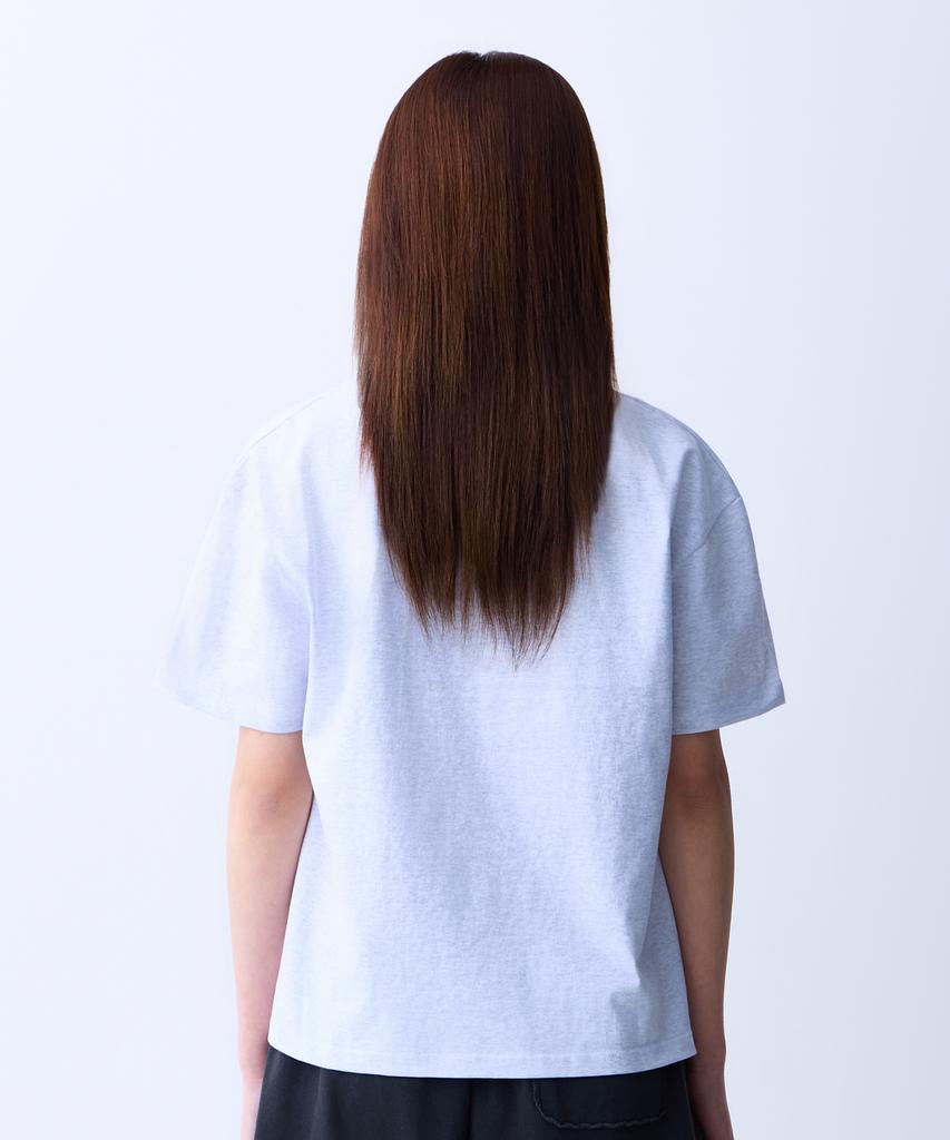 ADERNM Minimal Daily V-Neck T-Shirt White Melange