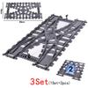 Creative Expert Ideas City Train Single Slip Switch R40 Crossings Rails Tracks Bricks Building Blocks DIY Toys Kids Gift