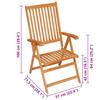 Garden Chairs 2 Pcs with Cream Cushions Solid Teak Wood