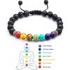 2024 New 7 Chakra Anxiety Crystal Bracelet Healing Stone Balance Reiki Yoga Friendship Charm Bracelet  Jewelry 2023