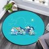Doraemon3 Round Area Rug,Carpet Rug for Living Room Bedroom Sofa Playroom Decor,Non-slip Floor Mat