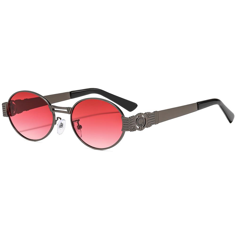 New Retro Oval Gradient Women Sunglasses  Personality Luxury Frame Design Punk Street All Match Men Uv400
