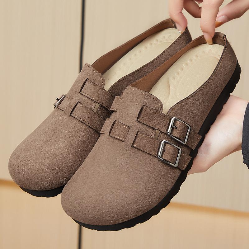 

Биркен Обувь для женского лета Новая Универсальная Ленивая Обувь Повседневные Шлепанцы Толстая Подошва Полупакет Бокен Женская Обувь 41